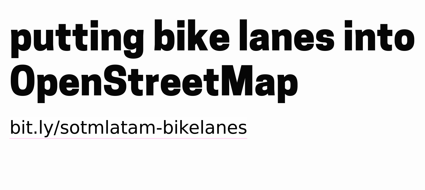 Putting Bike Lanes into OpenStreetMap